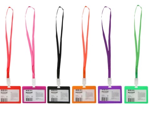 Бейдж горизонтальный PERSONALITY, 103х75 мм, пластиковый, на шнурке, M-5696